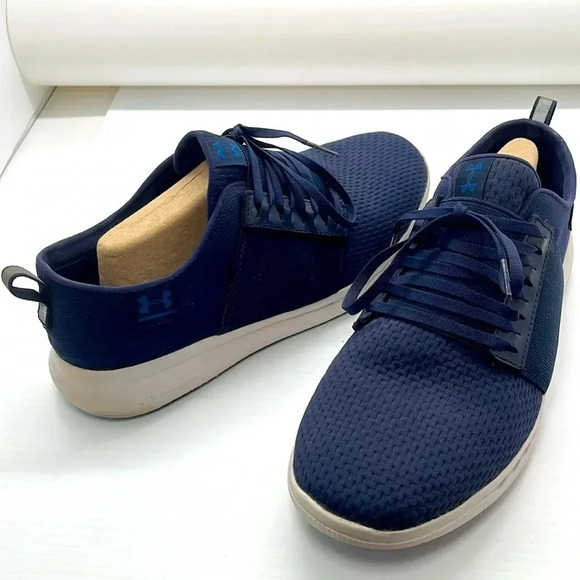Under Armour Charged 24/7 Low Sneakers Lace Up Shoes Men’s 11 Blue Running Gym - Picture 1 of 16